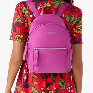 Kate Spade Pink Backpack with Gold Hardware
